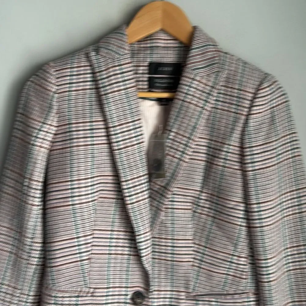 NEW J crew Parke blazer in ivory plaid Italian wool Size 0